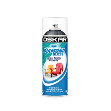 Spray vopsea lemn / metal, Diamond Gloss, gri granit, interior / exterior, 400ml Oskar