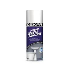 Spray vopsea, Direct pe obiecte sanitare, alb, interior, 400ml Oskar
