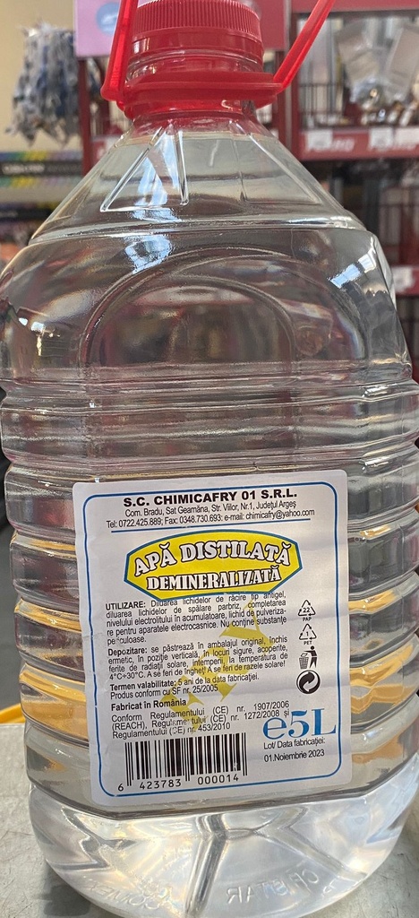 Apa demineralizata 5l Chimicafry