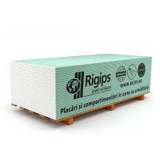 Placa gips carton tip H protectie umiditate verde RBI 12.5x1200x2600mm Rigips