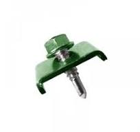 Clema pentru fixare gard verde cu surub autoforant 6.3X25, RAL6003