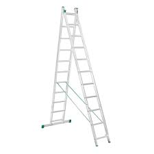 Scara aluminiu, dubla, 2x11 trepte, inaltime de lucru 5.8 m, 150kg Alverosal