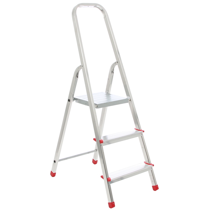 Scara aluminiu, 1x3 trepte, inaltime de lucru 2.7m, 120kg Alverosal