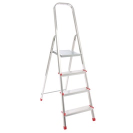 Scara aluminiu, 1x4 trepte, inaltime de lucru 2.9m, 120kg Alverosal