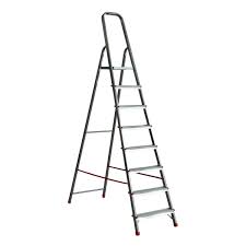 Scara aluminiu 2918, 1x8 trepte, inaltime de lucru 3.56m, 120kg Alverosal