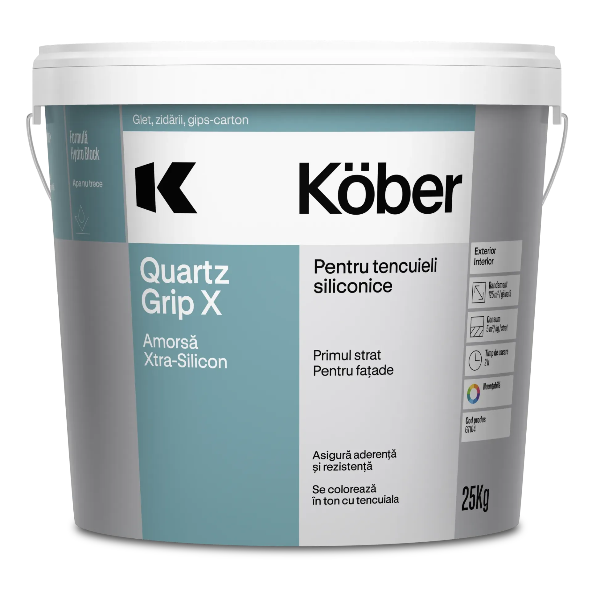 [g7104-p25] Amorsa siliconica perete G7104, pe baza de cuart, interior/exterior, 25kg Kober