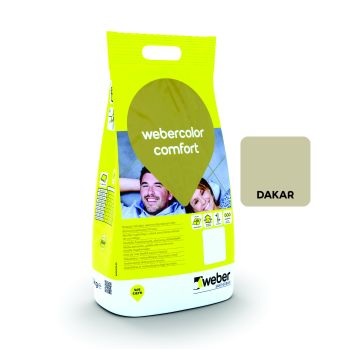 Chit flexibil pentru rosturi de 1-6mm Color Comfort Dakar, clasa CG2 A W, sac PE 2kg Weber