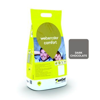 Chit flexibil pentru rosturi de 1-6mm Color Comfort Dark Chocolate, clasa CG2 A W, sac PE 2kg Weber