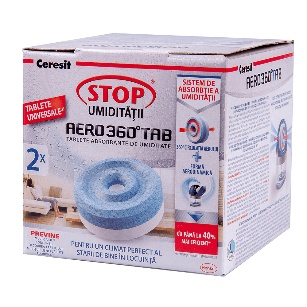 Rezerve dezumidificator Aero 360, neutral, interior, 2x450g Ceresit