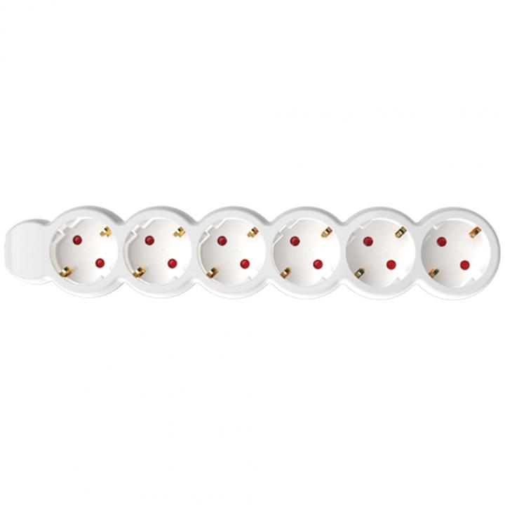 [NV 6-3/WH/1,5] Prelungitor 6 prize, 3 m, 3x1,5mm2, alb Somogyi