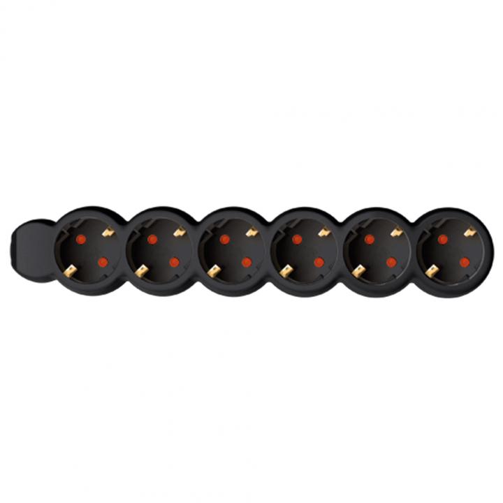 Prelungitor 6 prize, 3m, 3x1,5mm2, negru Somogyi