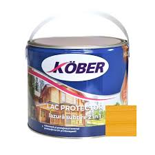 Lac/lazura subtire 2 in 1 pentru lemn, pin, interior/exterior, 2.5l Kober