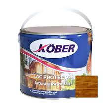 [ig5179-c2.5l] Lac-lazura subtire 2 in 1 pentru lemn, Kober, nuc mediu, interior-exterior, 2.5 L