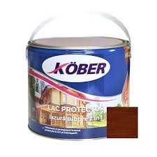 Lac-lazura subtire 2 in 1 pentru lemn, Kober, palisandru, interior-exterior, 2.5 L