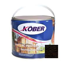 Lac/lazura subtire 2 in 1 pentru lemn, wenge, interior/exterior, 2.5l Kober