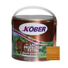 [ig5220-c2.5l] Lac-lazura groasa pentru lemn, Kober Extra 3 in 1, salcam, interior-exterior, 2.5 L