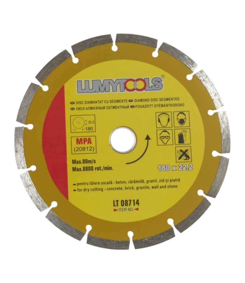 Disc diamantat cu segmente LT08714 180mm taiere uscata Lumytools