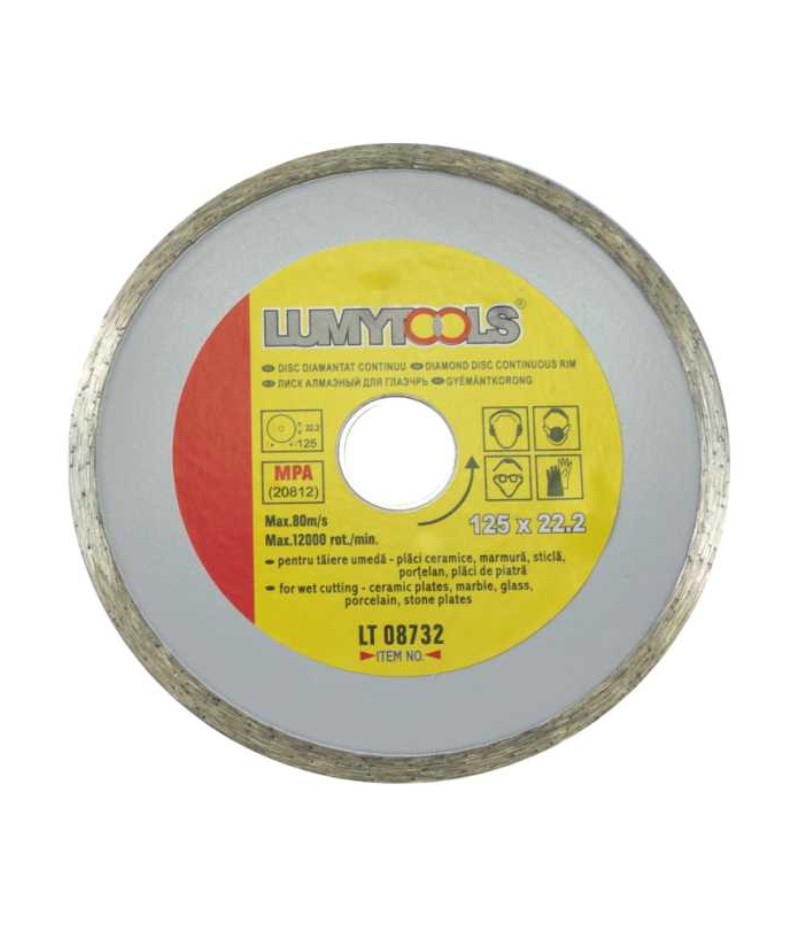 Disc diamantat continuu LT08732 125mm taiere umeda Lumytools
