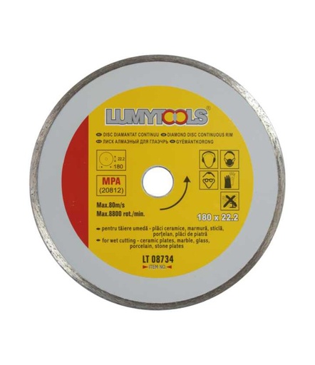 [lt08734] Disc diamantat continuu LT08734 180mm taiere umeda Lumytools