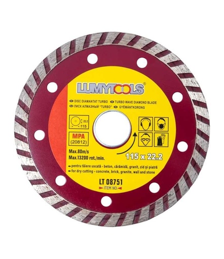 [lt08751] Disc diamantat turbo LT08751 115mm Lumytools