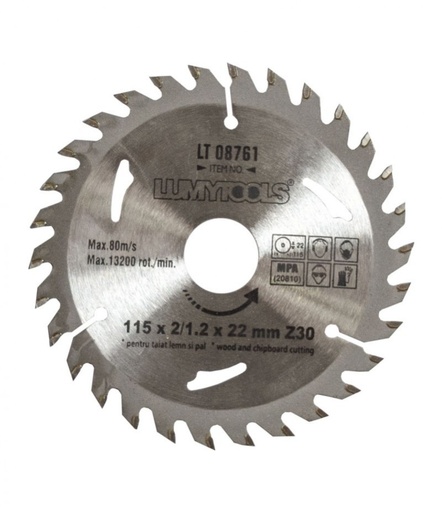 [lt08761] Disc cu vidia pentru lemn LT08761 115mm Lumytools