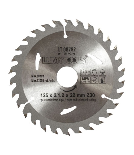 [lt08762] Disc cu vidia pentru lemn LT08762 125mm Lumytools
