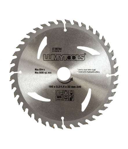 [lt08764] Disc cu vidia pentru lemn LT08764 180mm Lumytools