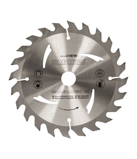 [lt08780] Disc cu vidia pentru lemn LT08780 165mm*20*24t*2.6mm Lumytools