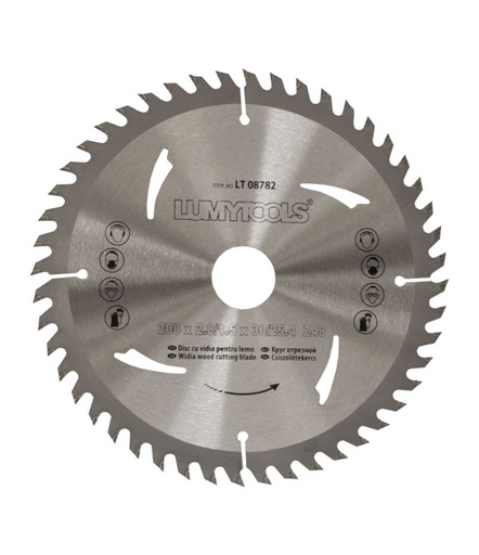 [lt08782] Disc cu vidia pentru lemn LT08782 200mm*30/25.4*48t*2.8mm Lumytools