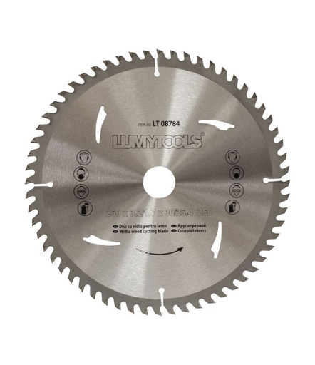 [lt08784] Disc cu vidia pentru lemn LT08784 250mm*30/25.4*60t*3.2mm Lumytools