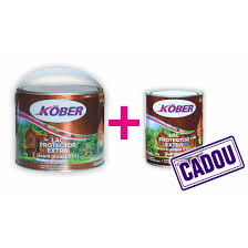 [ig5273pp1-c2.5l] Lac / lazura groasa pentru lemn, Kober Extra 3 in 1, mahon, interior / exterior, 2.5 L+lac protector extra mahon 0.75l Kober