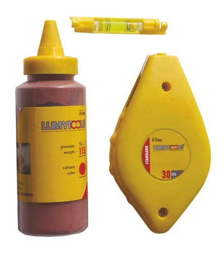 [lt17505] Set fir pentru trasare cu bula si creta LT17505 115gr Lumytools