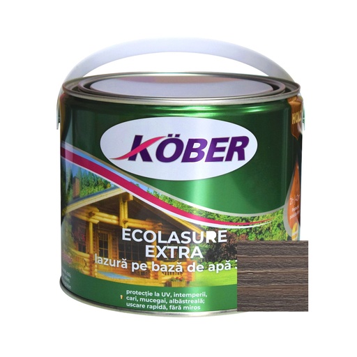 [ig8281-c2.5l] Ecolasure Extra, stejar gri, pe baza de apa, interior / exterior, 2.5l Kober