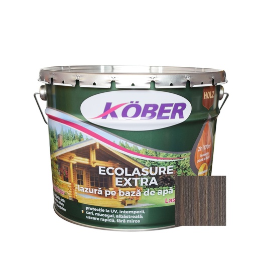 [ig8281-B10l] Ecolasure Extra, stejar gri, pe baza de apa, interior / exterior, 10l Kober