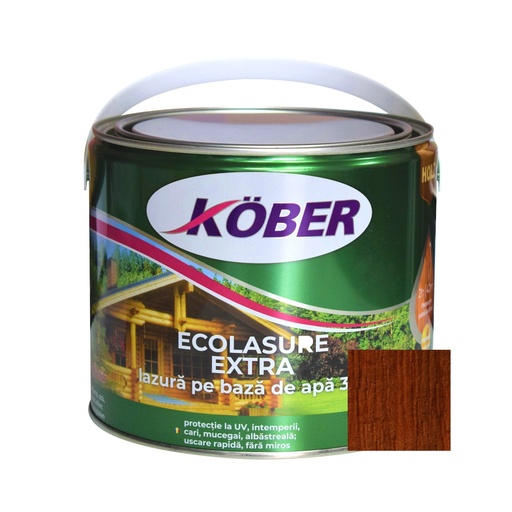 [ig8285-c2.5l] Ecolasure Extra, castan, pe baza de apa, interior / exterior, 2.5 L Kober