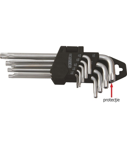 [lt56482] Set 9 chei torx lungi LT56482 T10-T50 cu protectie  Lumytools