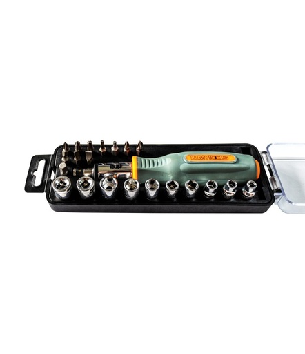 [lt65050] Set surubelnita cu clichet si 20 bituri LT65050 Lumytools