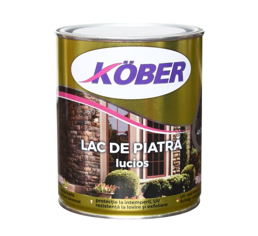 [l5079e-c0.75l] Lac pentru piatra Kober Ideal, interior / exterior, maro, 0.75 L