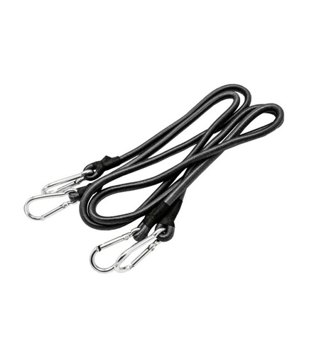 [lt82336] Cordelina elastica cu carabina, 10x1250 mm, 2 buc, gri, LT82336 Lumytools