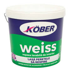 [v8611hu-p8.5l] Vopsea lavabila Weiss 8.5L Kober