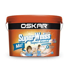 [2429] Vopsea superlavabila interior, Oskar Superweiss, anti-mucegai, alb, 2.5 L