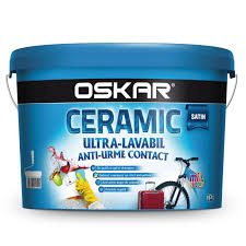 [0723] Vopsea ultralavabila interior / exterior Oskar Ceramic satin, alba, 8.5 L