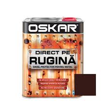 [10029] Vopsea alchidica Direct pe rugina Oskar, interior / exterior, maro ciocolatiu lucios, 0.5 L