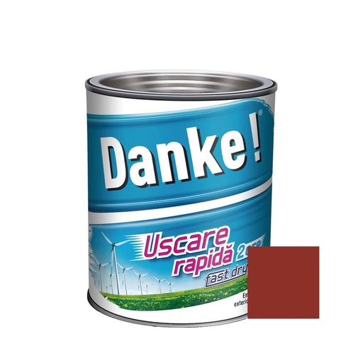 [1577] Vopsea alchidica pentru lemn / metal, Danke, exterior, rosu inchis, 0.75 L