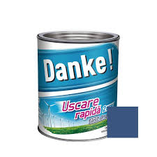 [1607] Vopsea alchidica pentru lemn / metal, Danke, exterior, albastru inchis, 0.75 L