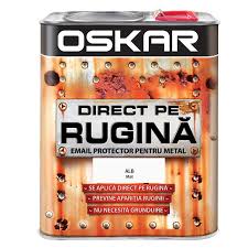 [1989] Vopsea alchidica Direct pe rugina Oskar, interior / exterior, alb mat, 2.5 L