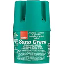 [5833] Odorizant solid Sano pentru rezervorul toaletei, Verde, 150g