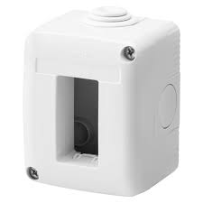 [gw27001] Doza aparenta Gewiss GW27001, 1 modul, IP40, gri, pentru priza / intrerupator