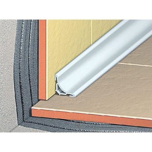 [574027] Profil pentru colț din PVC porțelanat, alb, 2,5m