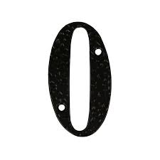 [9857] Placuta numar negru 0 Amig